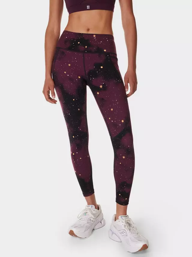 

Леггинсы Sweaty Betty Power 7/8 Workout, цвет purple/ditsy/sun