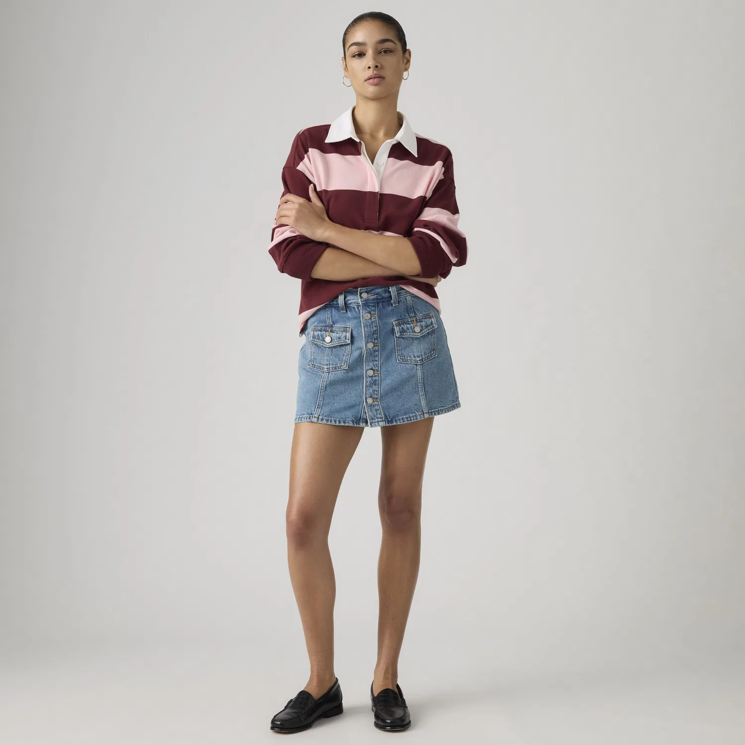 Шорты-шорты с пуговицами спереди Levi's, Medium Wash