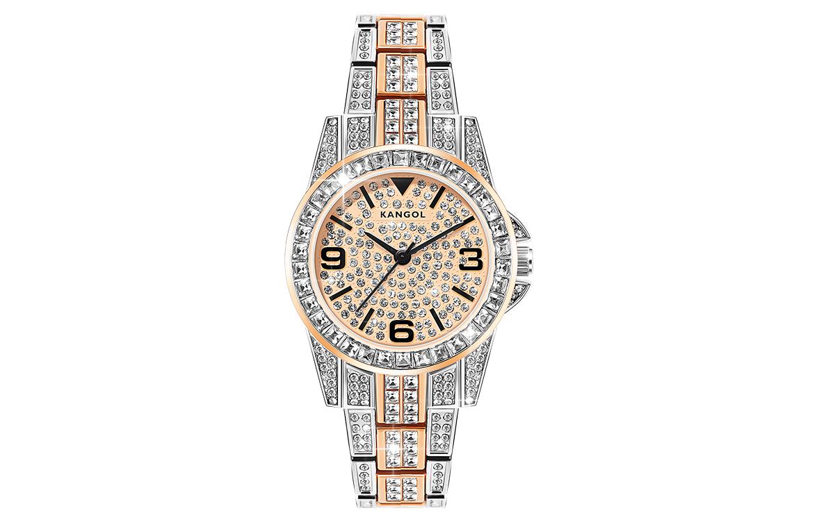

KANGOL Часы Sparkling Encounter Baby's Breath Quartz Movement Metal Strap Watch Women's Watch Silver Dial, Noble Gold Goddess Style