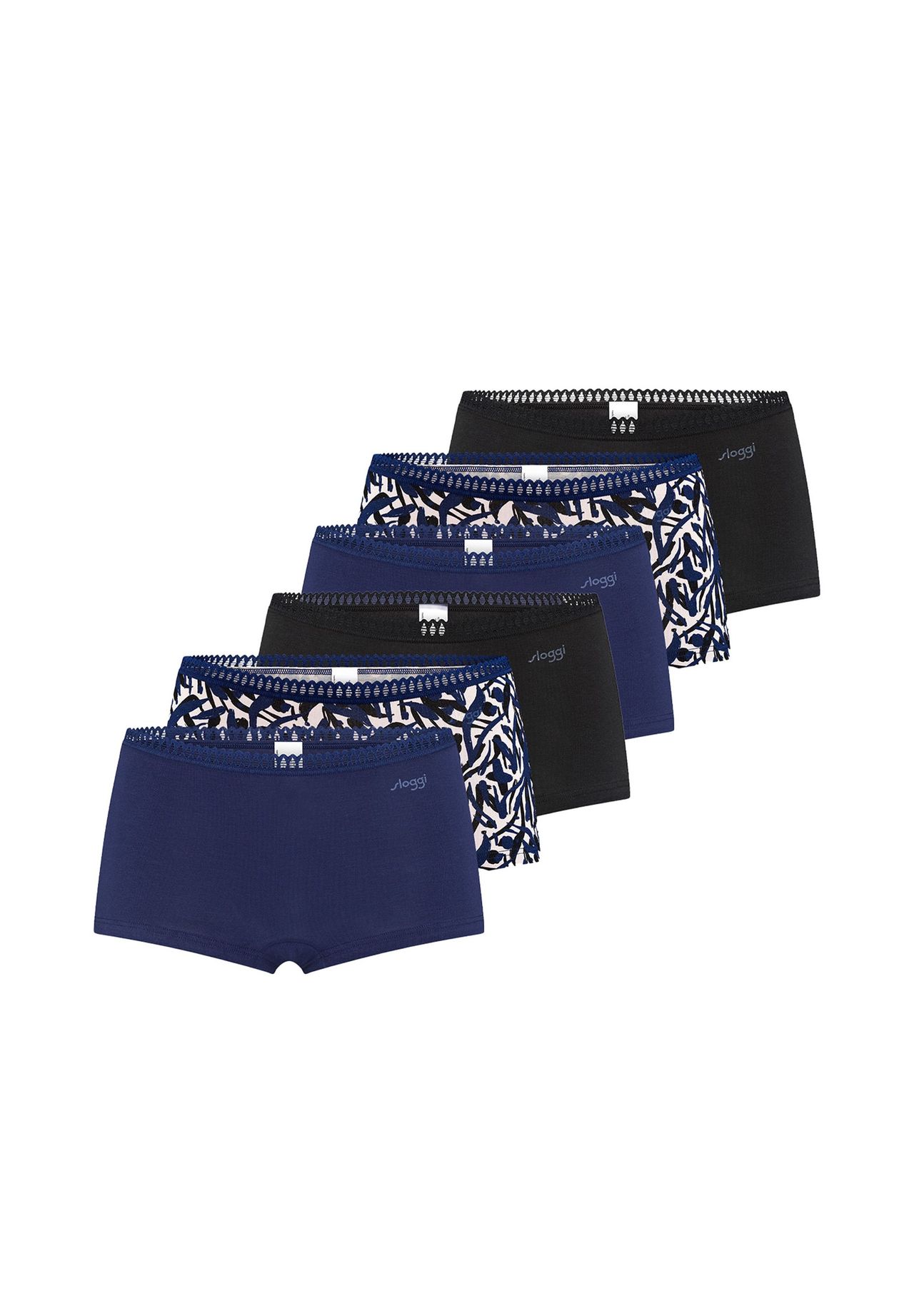 

Короткие трусы, набор из 6 шт GO Crush Sloggi, цвет Schwarz / Blau