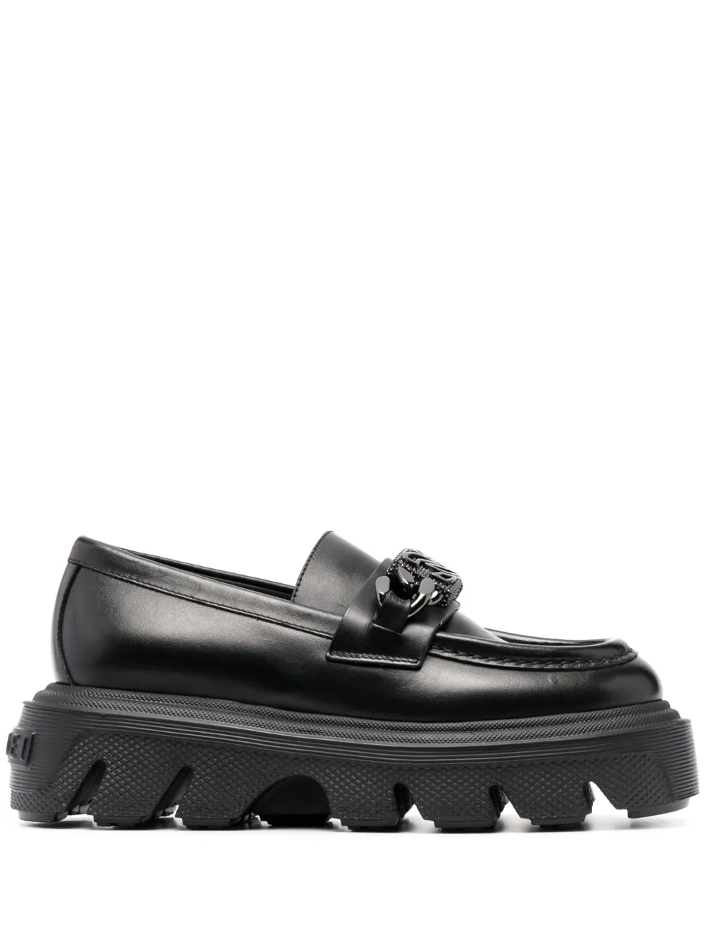 Лоферы с логотипом Casadei, черный