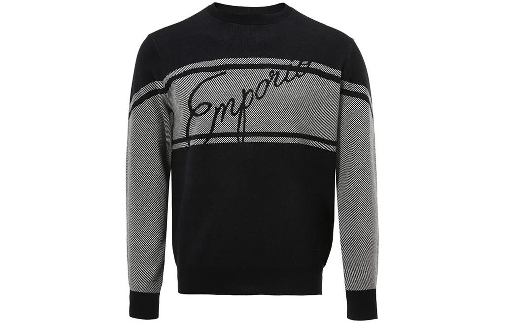 

EMPORIO ARMANI Трикотажный свитер мужской черный