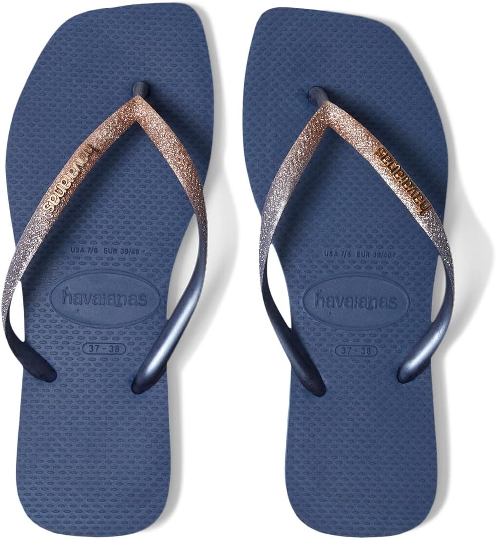 

Шлепанцы Slim Square Glitter Flip Flop Sandal Havaianas, цвет Indigo Blue