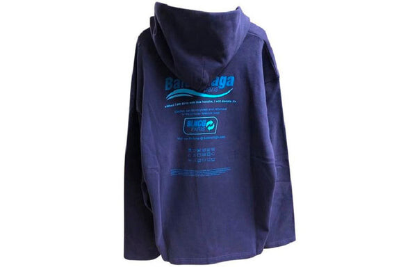 Толстовка dry cleaning logo hoodie 'blue' Balenciaga, синий — фото 2