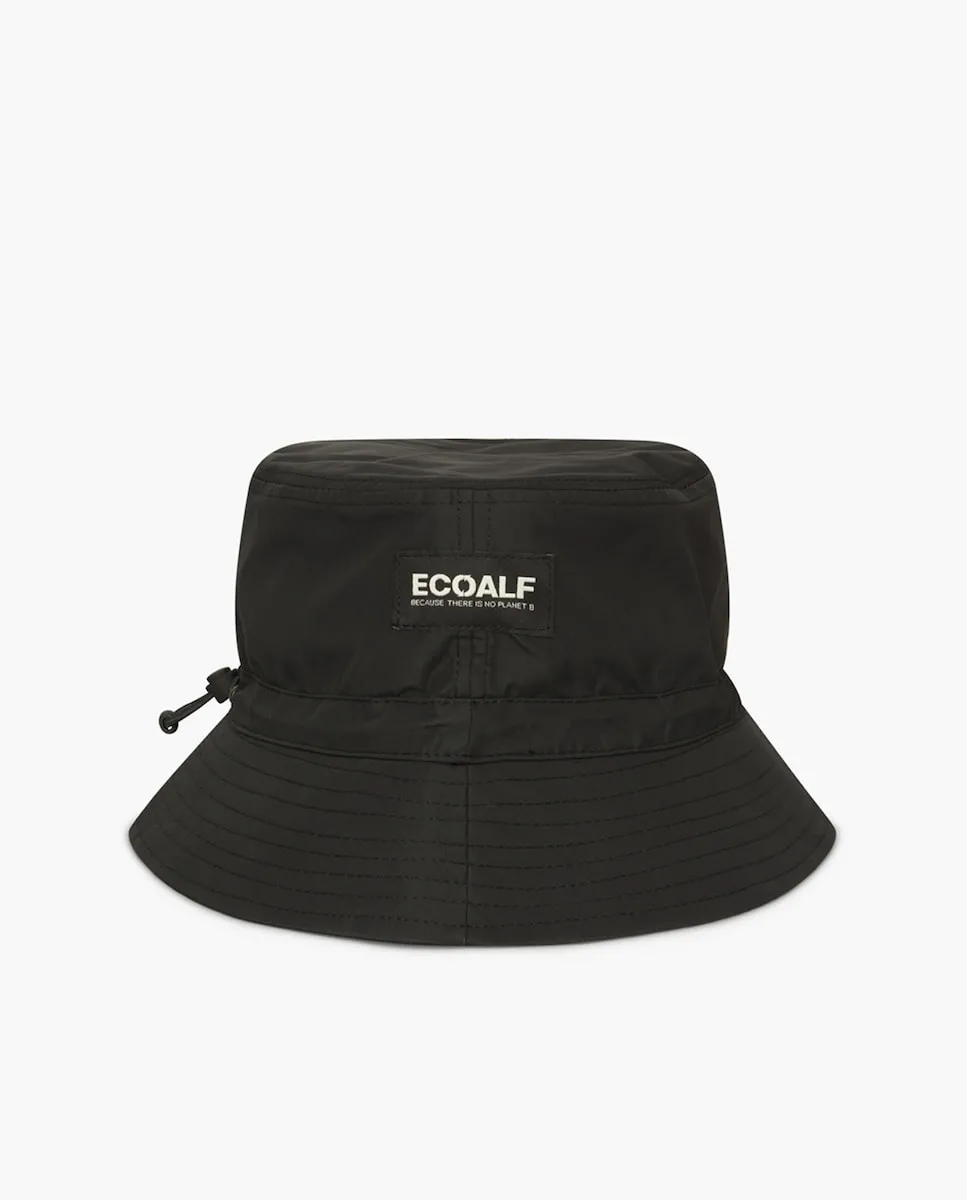 

Унисекс-панама с резинкой для регулировки и логотипом спереди Ecoalf, черный