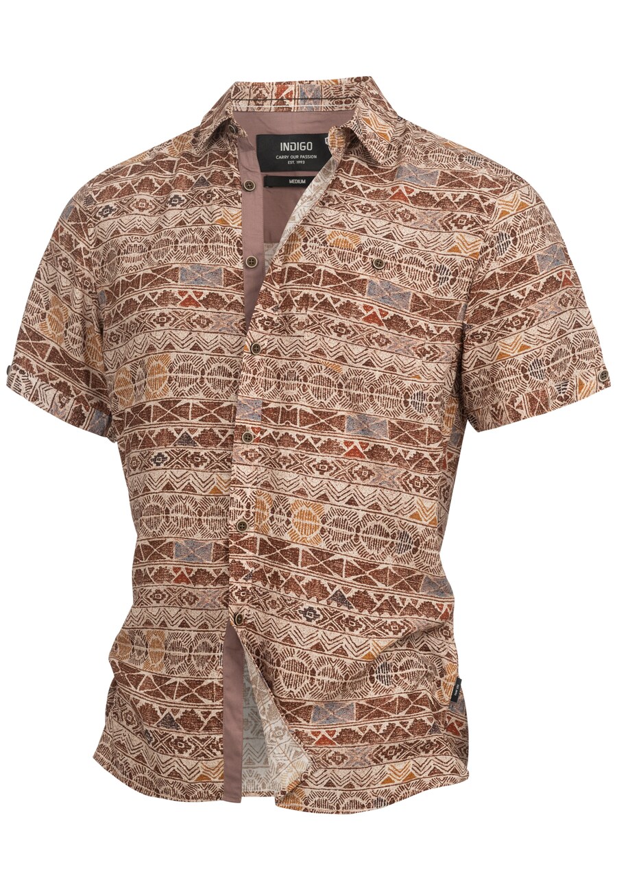 

Повседневная рубашка INDICODE JEANS Regular fit Button Up Shirt, коричневый