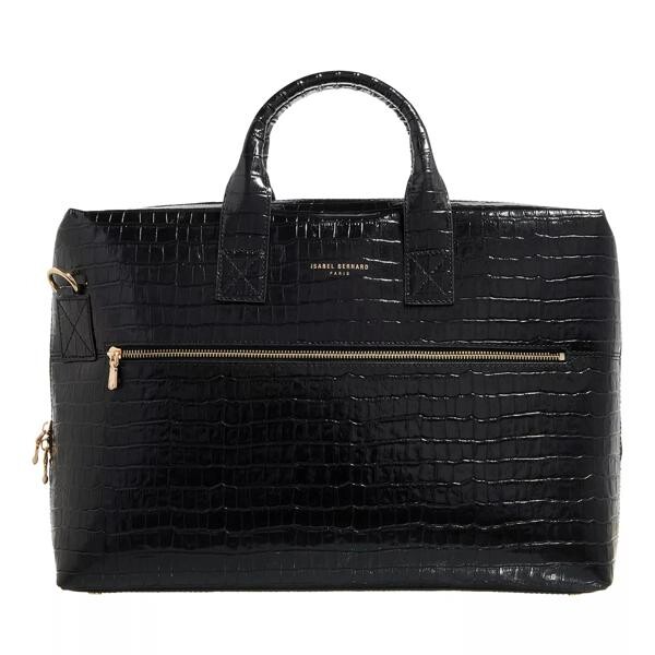 

Сумка honoré anique croco black calfskin leather handbag black Isabel Bernard, черный