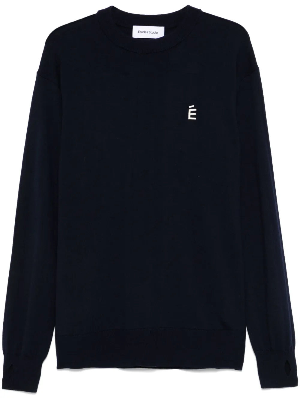 

Свитер из шерсти мериноса с круглым вырезом Études Studio, синий