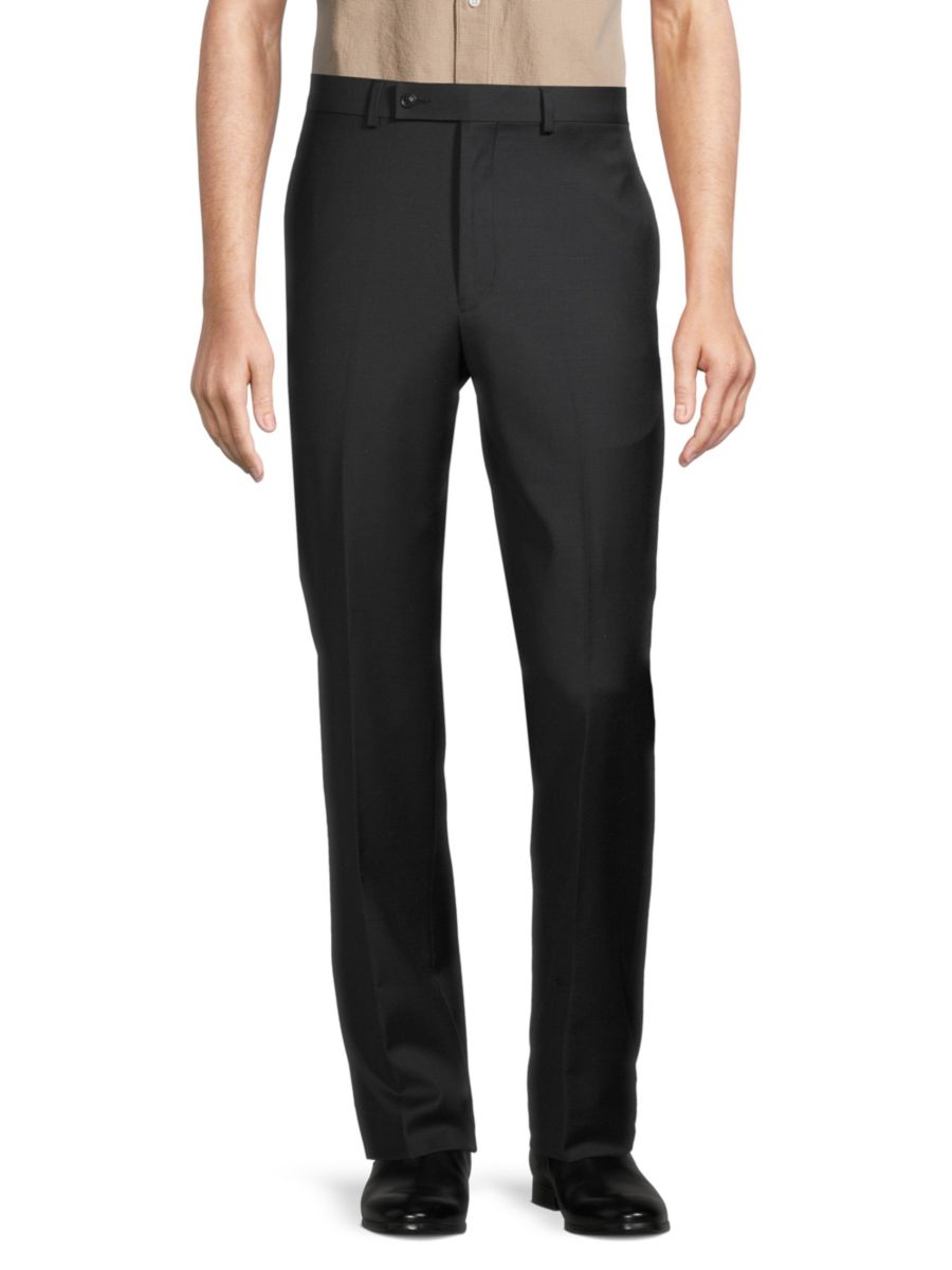 

Узкие брюки из смесовой шерсти Calvin Klein, черный
