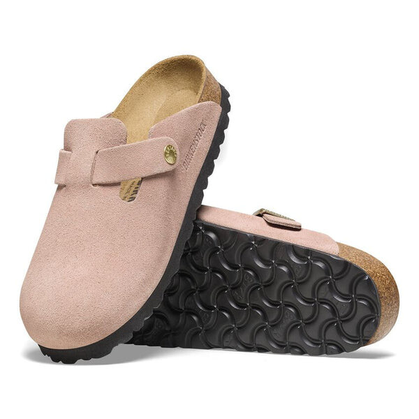 Тапочки boston suede leather sandals 'light rose' Birkenstock, розовый — фото 4