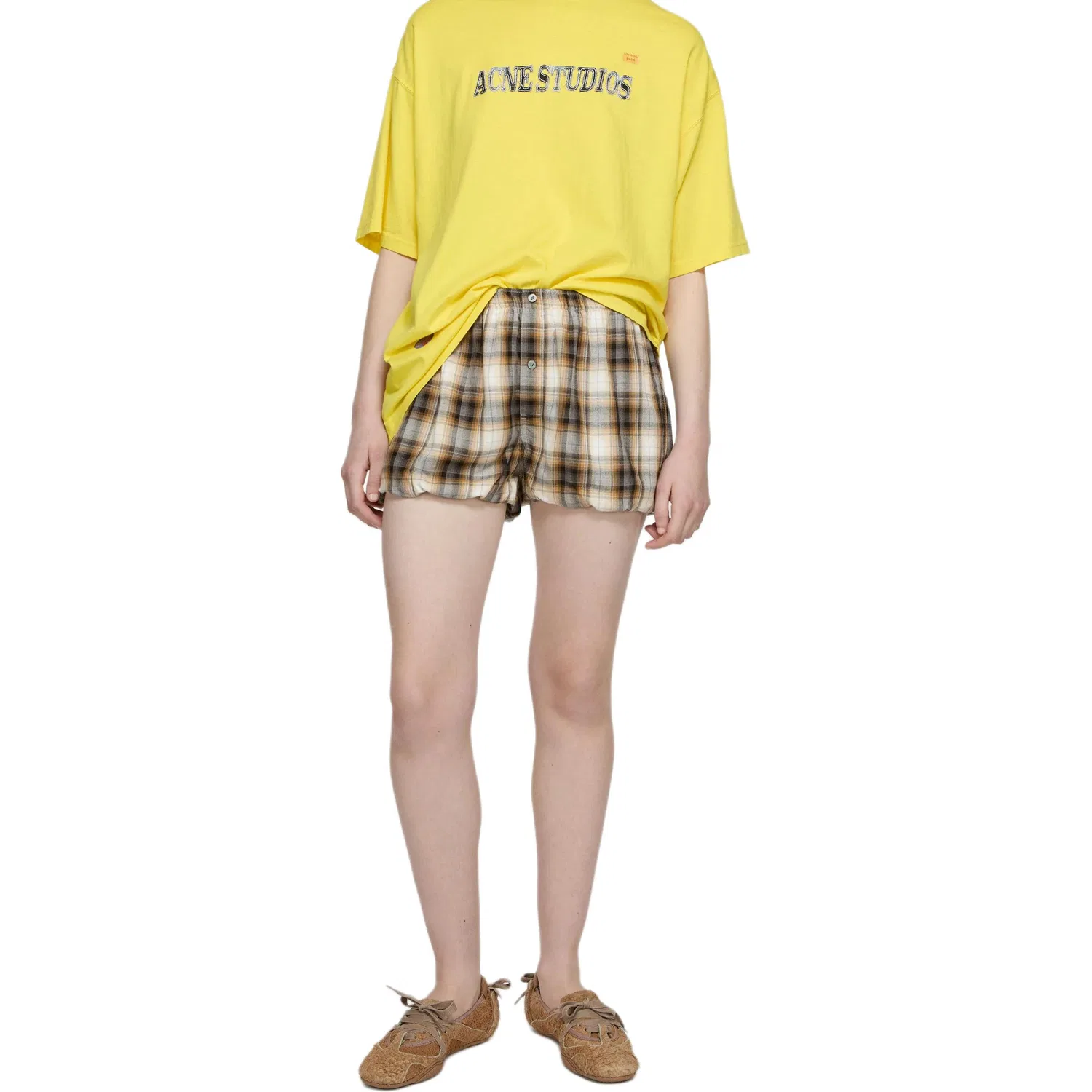 Шорты в клетку Acne Studios — фото 3