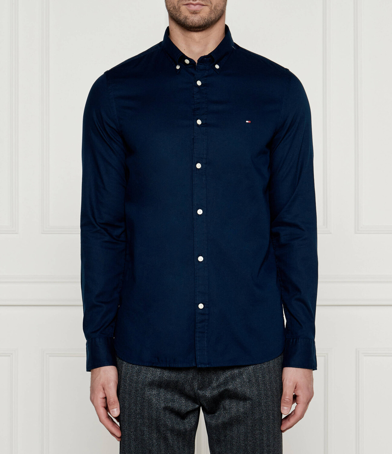 

Рубашка Tommy Hilfiger DOBBY Slim Fit, темно-синий