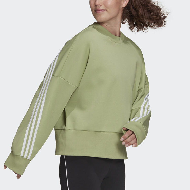 Толстовка женская кисло-зеленая Adidas — фото 4
