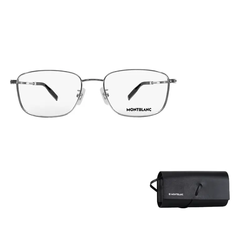 

MONTBLANC Титановые очки квадратной формы унисекс элегантный серебристый оттенок, Elegance Silver Lurex