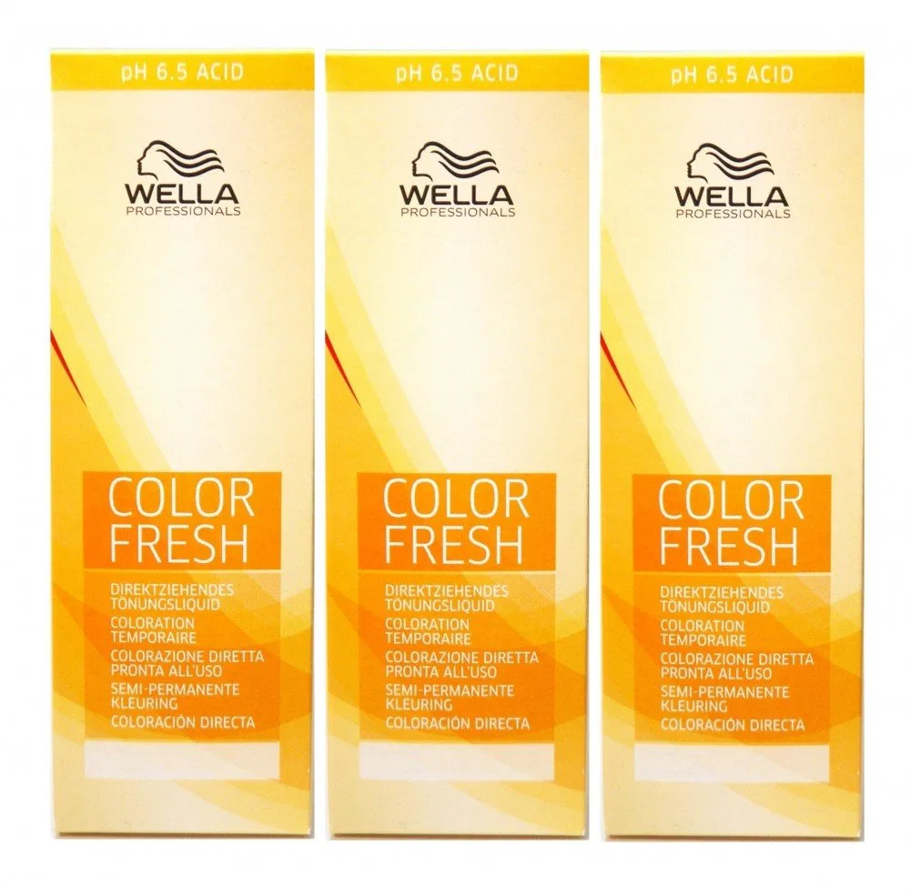 Жидкий гель-тонер для волос Wella Color Fresh Acid 6/7 Dark Blonde Brown, 3 x 75 мл No brand