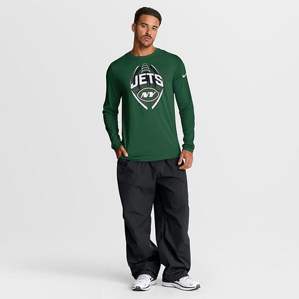 Мужская зеленая футболка New York Jets Primetime Legend Icon Performance с длинным рукавом Nike — фото 4