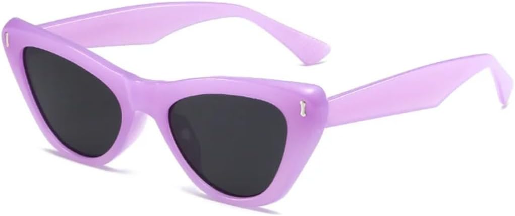 

Солнцезащитные очки с защитой от УФ-излучения UV400 | Панк-стиль "кошачий глаз" | Цветные линзы | Для женщин и мужчин | Для занятий спортом на открытом воздухе и вождения DSVIGF, Purple-black