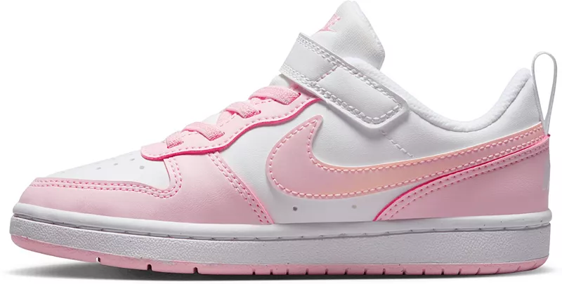 Детские кроссовки Nike для дошкольников Court Borough Low Recraft, цвет White/Pink Foam — фото 3