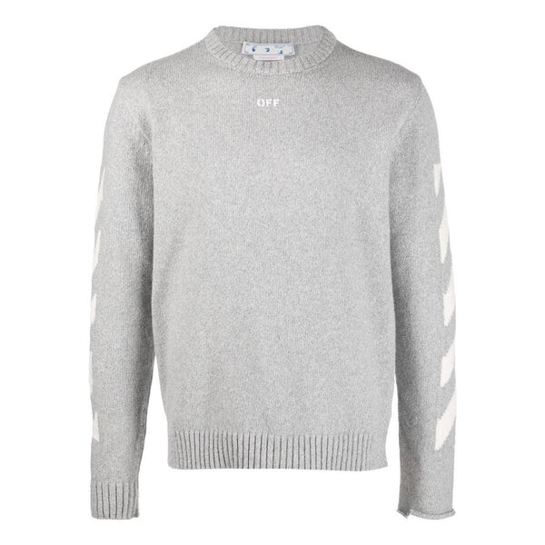 

Свитер ss22 arrow round neck ordinary version gray Off-White, мультиколор