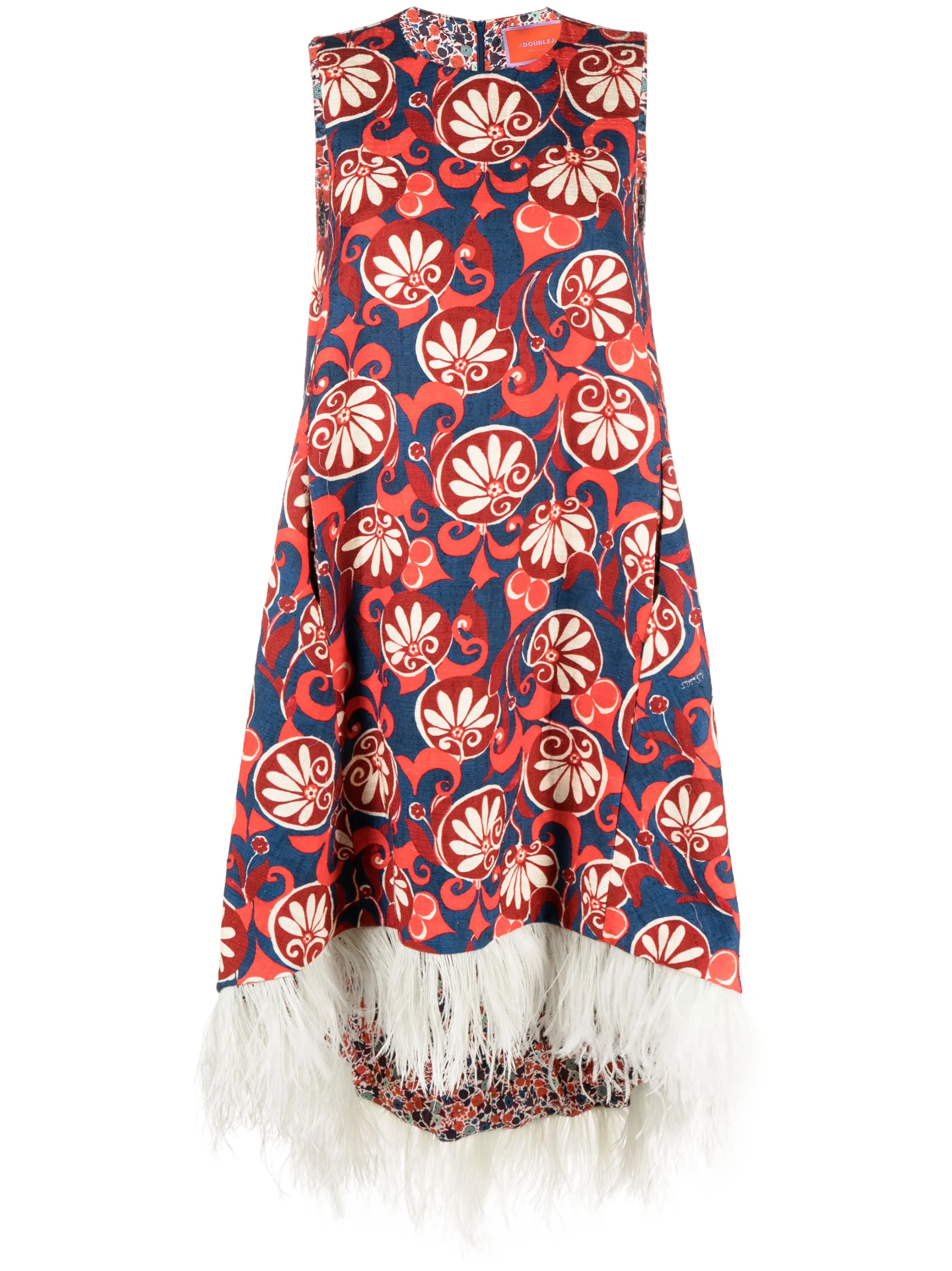 

Платье миди La Scala с перьями La Doublej, синий