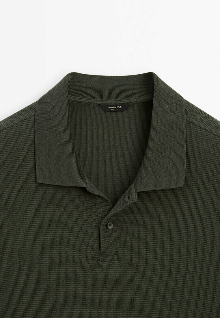 

Рубашка поло SHORT SLEEVE TEXTURED Massimo Dutti, хаки