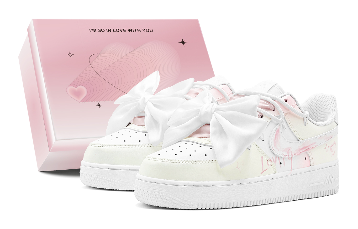 

Детские кроссовки для скейтбординга Air Force 1 LE Low Top для подростков Nike, розовый