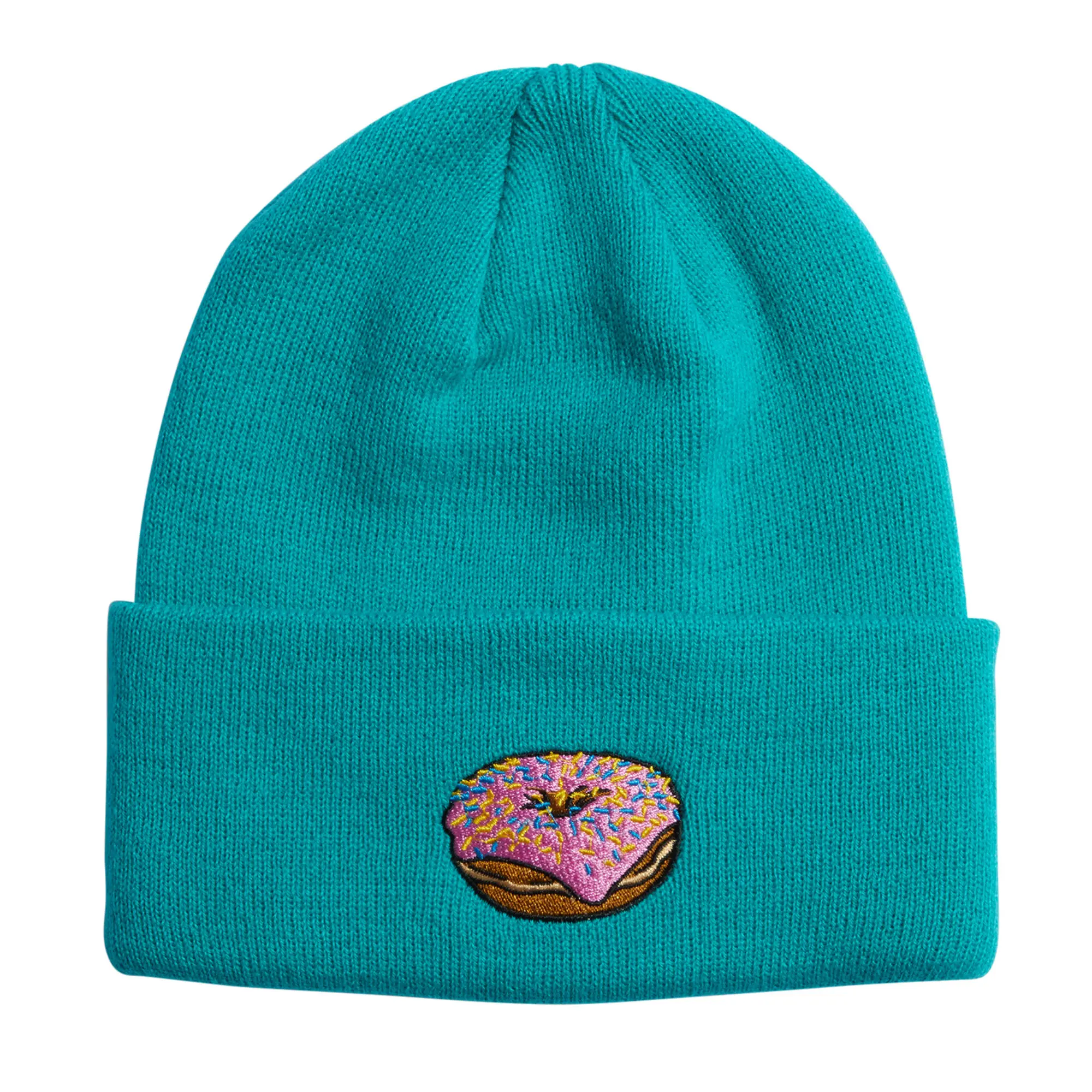 

Мужская акриловая шапка-бини с нашивкой Crave Food and Drink. Coal, Mint