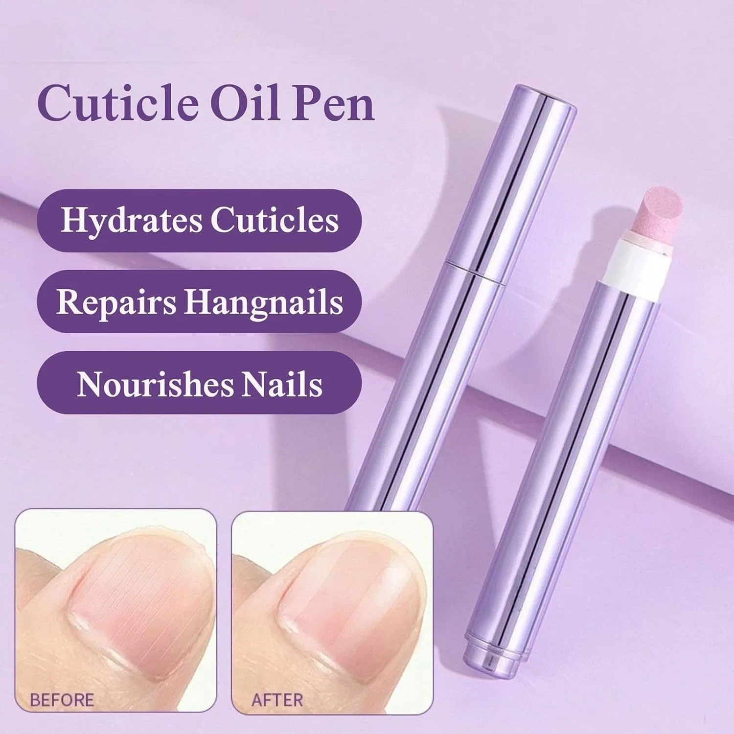 Ручка для ухода за ногтями, 2 штуки Generic, Cuticle Pusher Oil Pen — фото 2