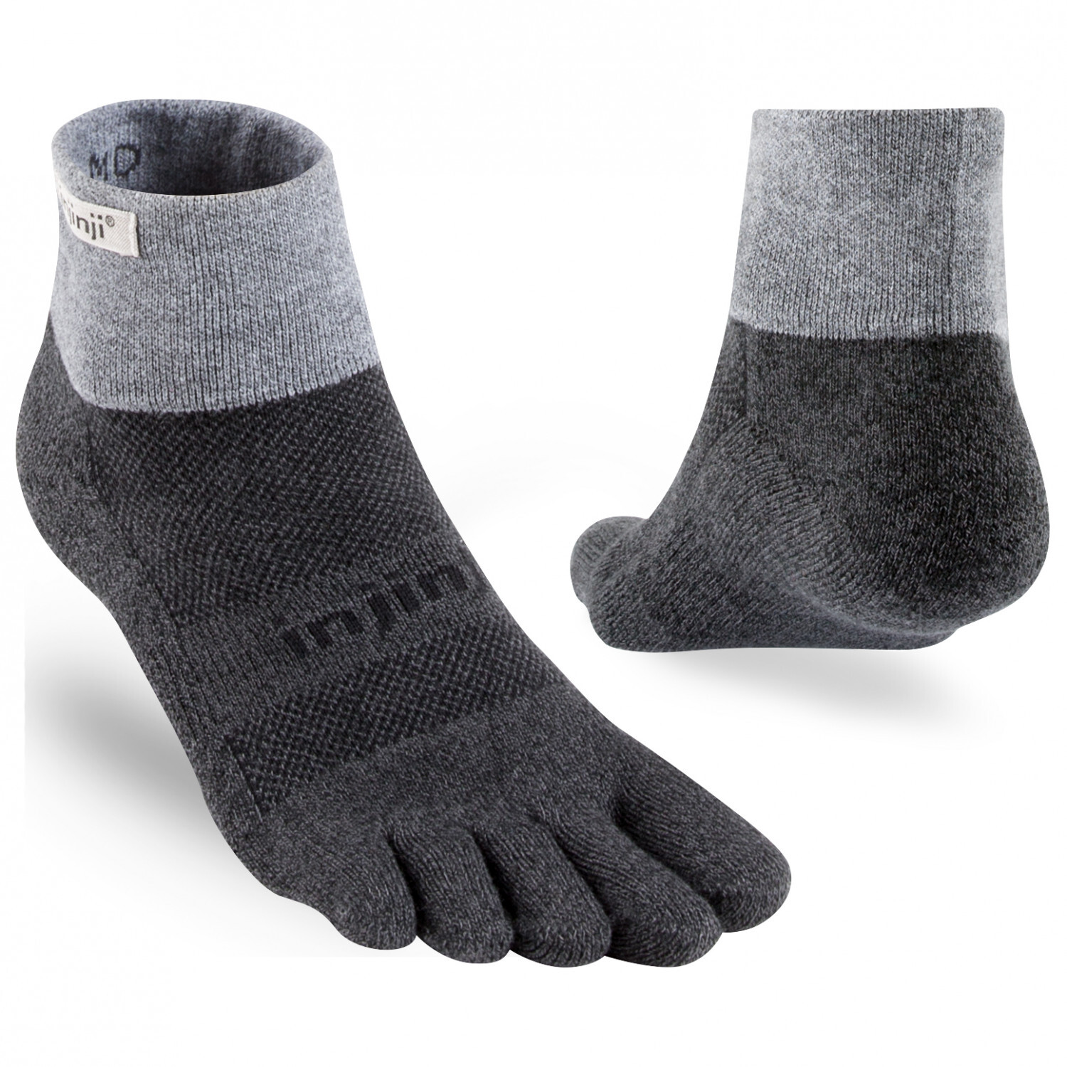 

Походные носки Injinji Trail Midweight Mini Crew, цвет Granite