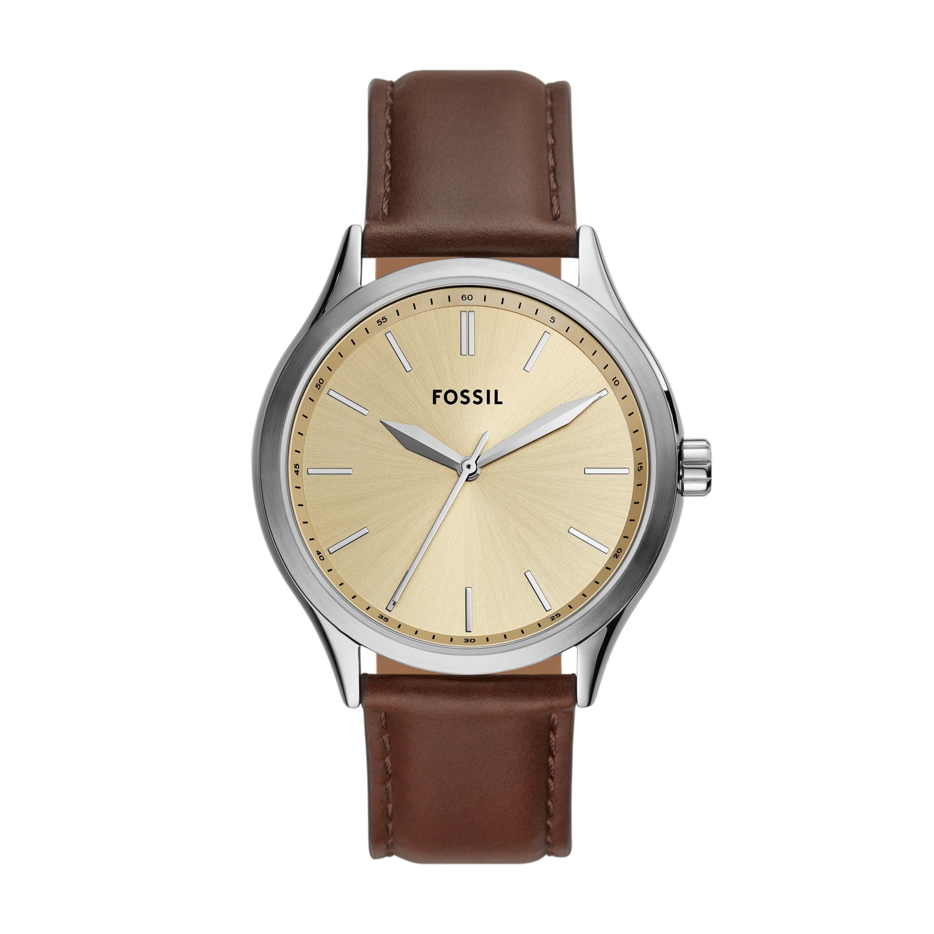 

Мужские часы Fossil Fenmore с тремя стрелками, нержавеющая сталь, коричневый