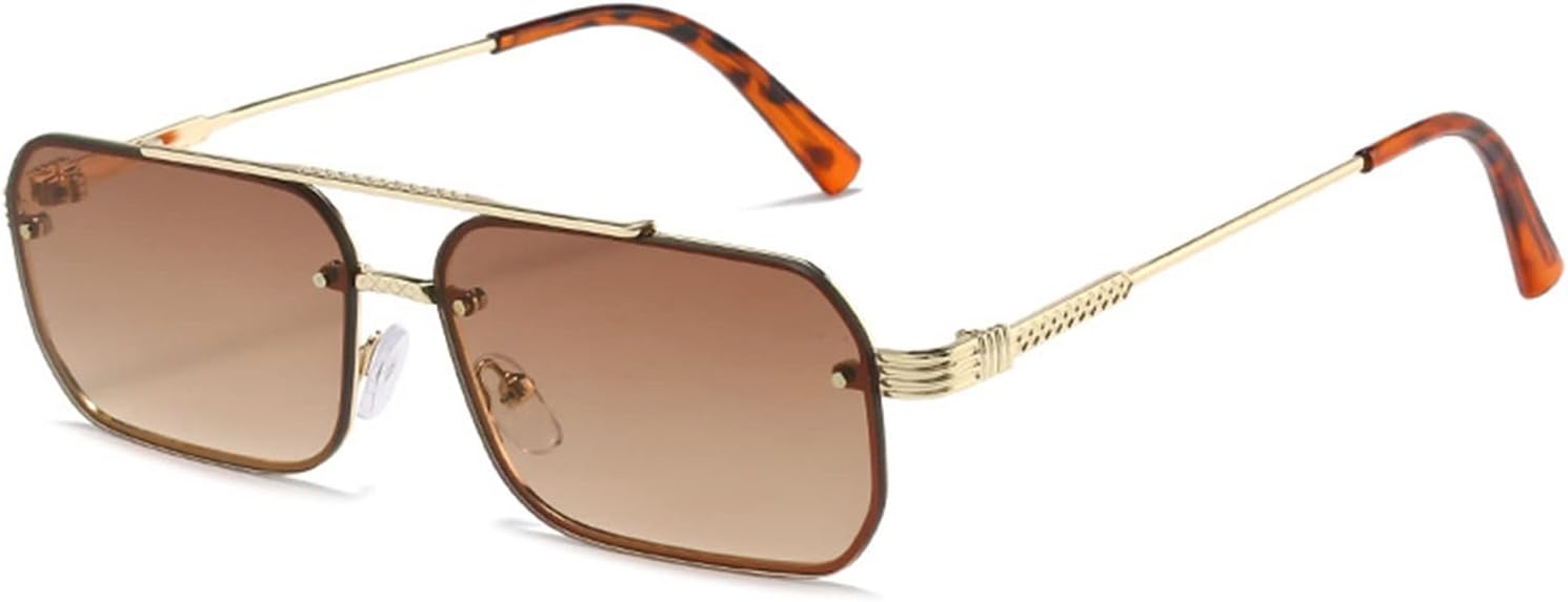 

Модные ретро-солнцезащитные очки квадратной формы для мужчин и женщин с защитой от УФ-излучения UV400 для отдыха на природе (Цвет: D, Размер: Средний) MTZJH, One Color