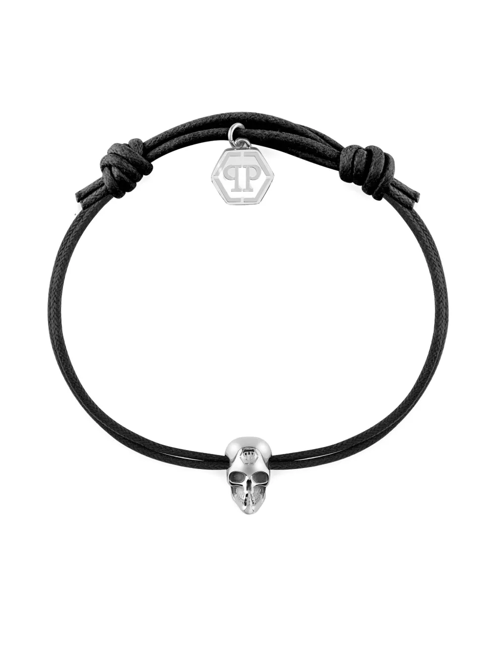 

Браслет с черепом Philipp Plein, черный