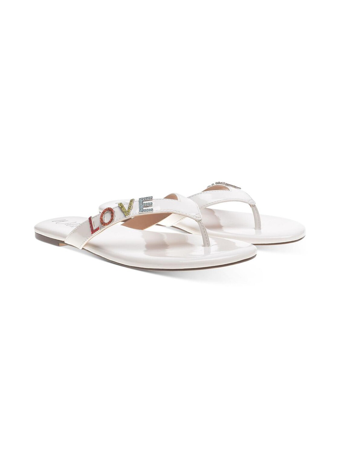 

Женские лакированные сандалии на плоской подошве Fantasia Wild Pair, цвет White Patent