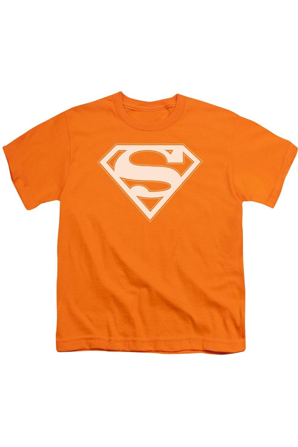 

Футболка с коротким рукавом для детей с оранжево-белым щитом Superman Gildan