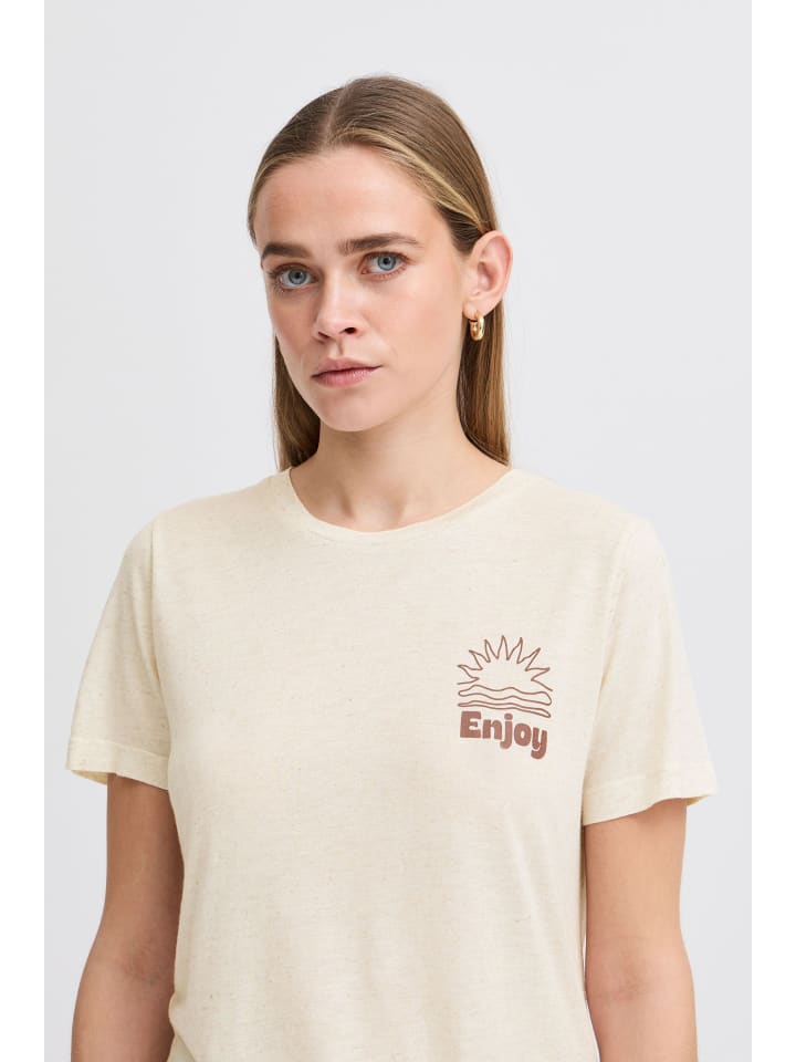 

Футболка IHOHANA, классический крой, цвет песочный меланж ICHI, Бежевый, Футболка IHOHANA, классический крой, цвет песочный меланж ICHI