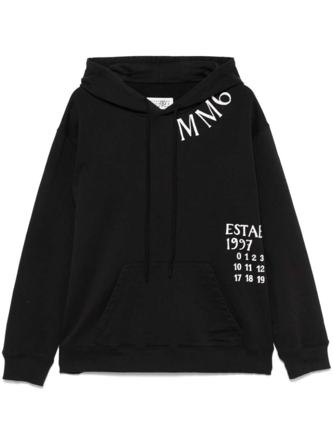 

MM6 Maison Margiela худи с принтом, черный