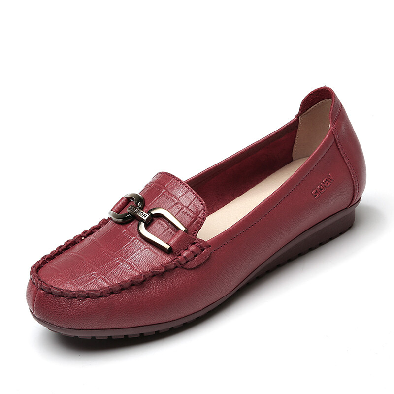 Туфли женские повседневные Women's Casual Shoes Women's Low-Top Cigna, цвет Burgundy