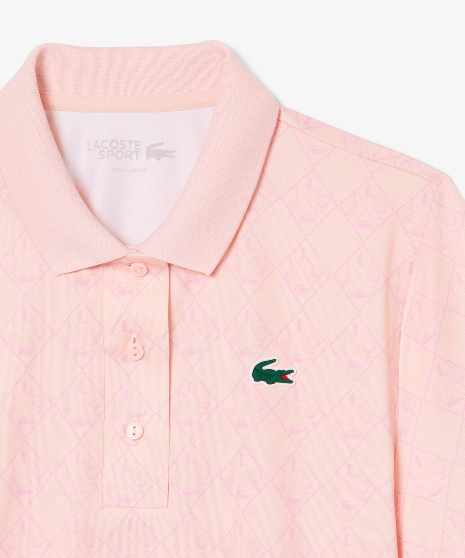 Поло для гольфа Lacoste Ultra Dry, защита от ультрафиолета UPF50+, Baby Pink — фото 4