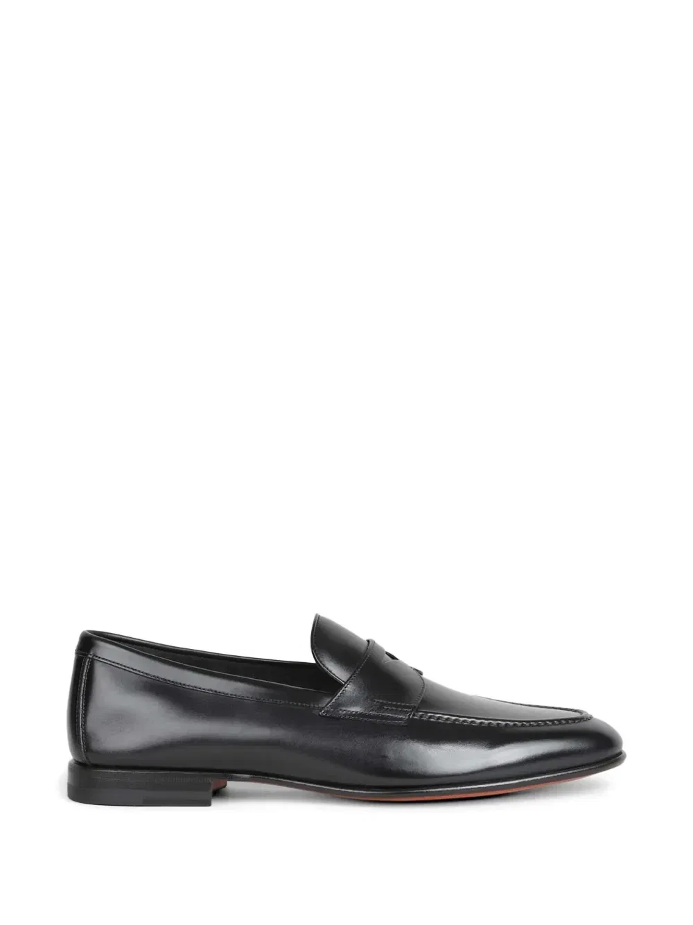 Кожаные кроссовки-лоферы пенни Santoni, черный