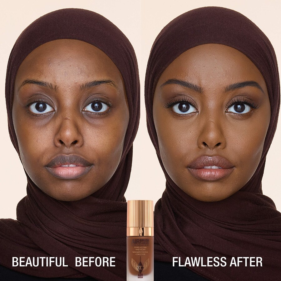 Безупречная матирующая тональная основа Airbrush Flawless Blurring & Matte Full Coverage Foundation Charlotte Tilbury, 1 oz/30 mL, 14 Neutral — фото 2