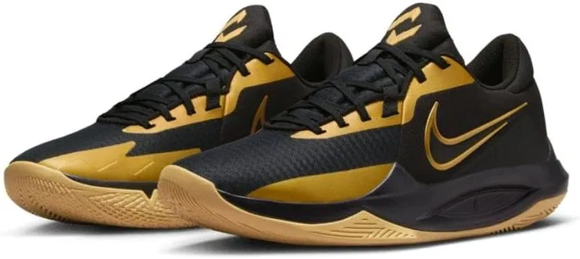 Мужские кроссовки Nike Precision 6, Black Metallic Gold — фото 4