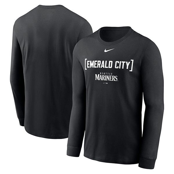 

Мужская черная футболка с длинным рукавом Seattle Mariners Local Nickname Nike