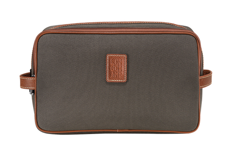 

LONGCHAMP Кожаная дорожная косметичка унисекс коричневая