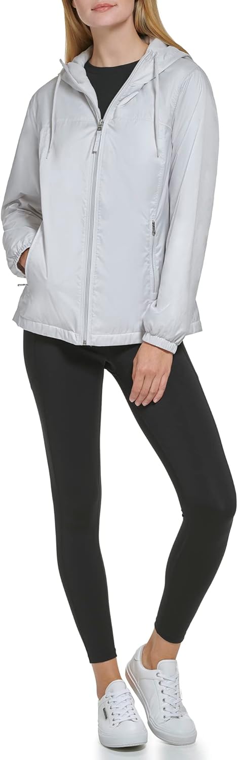 

Calvin Klein Женская ветровка на молнии спереди, Classic Dove Grey