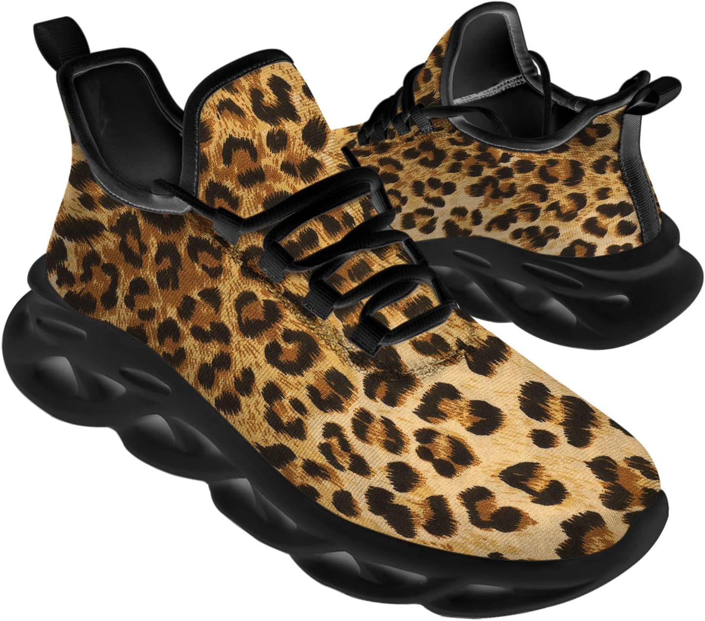 

Кроссовки Ciadoon Leopard для мужчин и женщин, для бега по дорогам, ходьбы, тенниса, спортивные кроссовки для джоггинга, подарки, коричневый