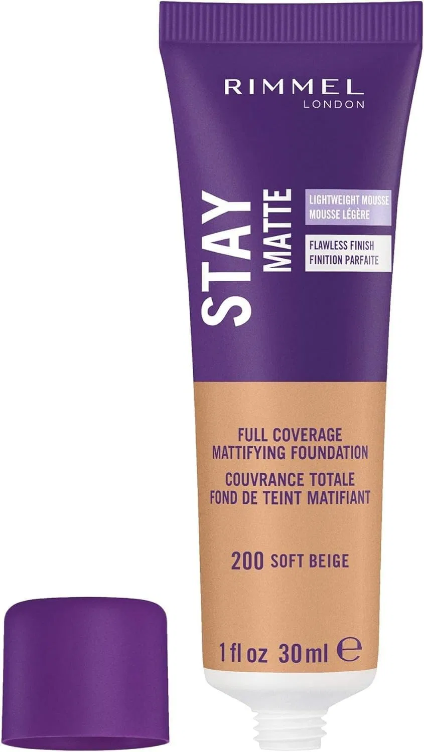 Тональная основа Rimmel Stay Matte Liquid Mousse Foundation 30 мл 200 Soft Beige — фото 2