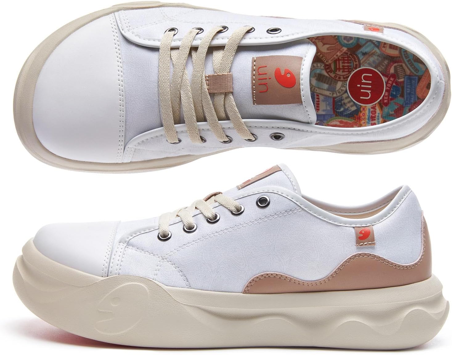 

Мужские кеды для скейтборда UIN, модные кроссовки для прогулок, искусства и путешествий, Сеговия, белый