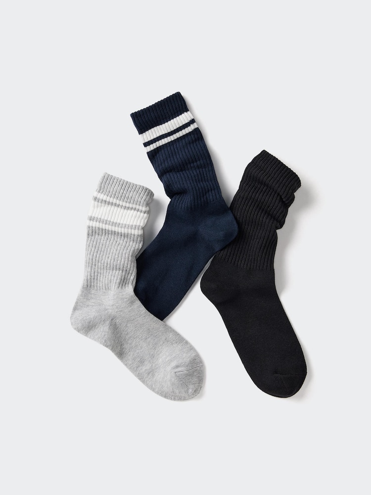 

Носки 3 пары с ворсом Uniqlo, серый