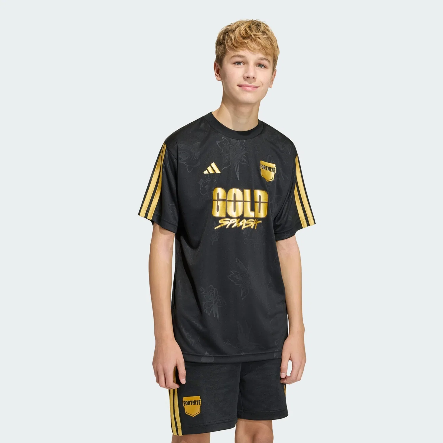 Спортивная футболка Adidas Sportswear Performance Shirt Adidas X Fortnite Midas черного цвета — фото 2