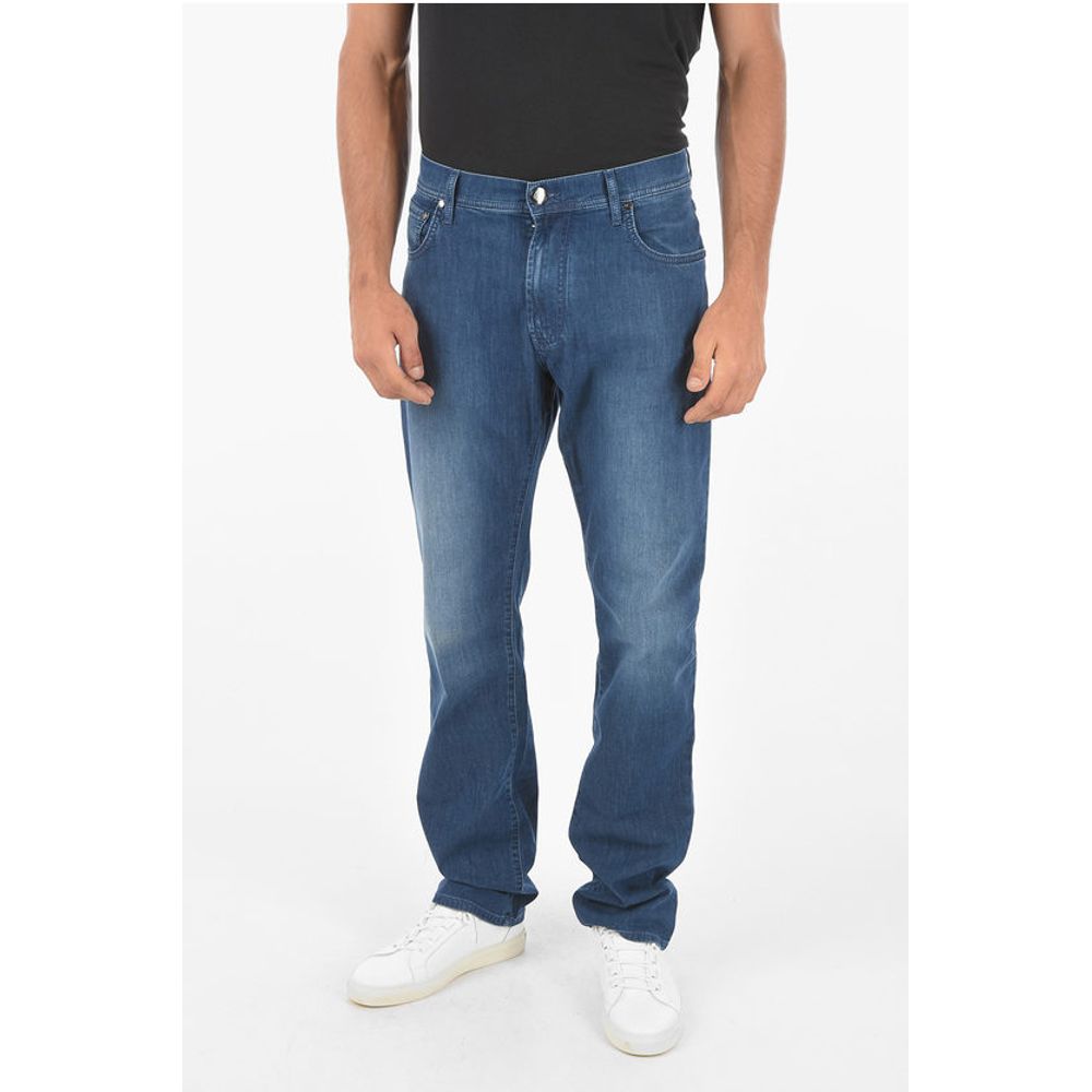 

Синие хлопковые джинсы Деним Corneliani, Blue